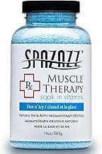 Spazazz Armotherapy Hot Tub Rx Muscle Therapy Natural Spa & Bath Salt Crystals 19oz- Hot 'N ICY - with Magnesium & Arnica - Safe for All Spa and Hot Tub Equipment