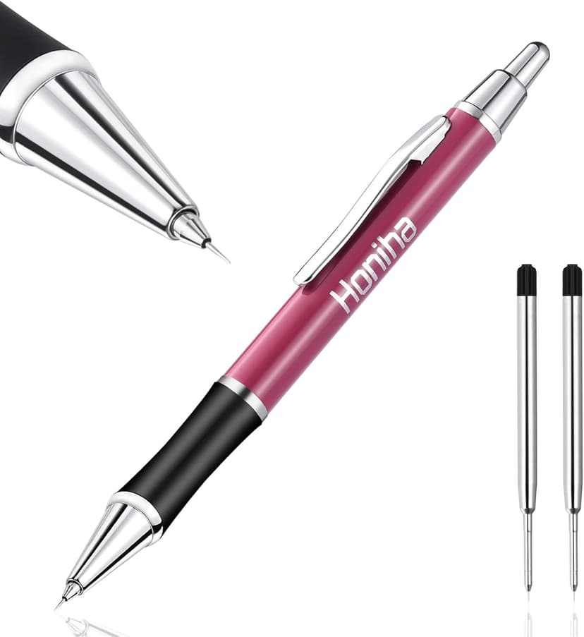 Weeding Pen for Vinyl, Precision Pin Pen Weeding Tool with 2 Metal Refills, Retractable Air Release Pen Craft Vinyl Weeding Tool for Vinyl Wall Decal HTV Car Film, Fuchsia