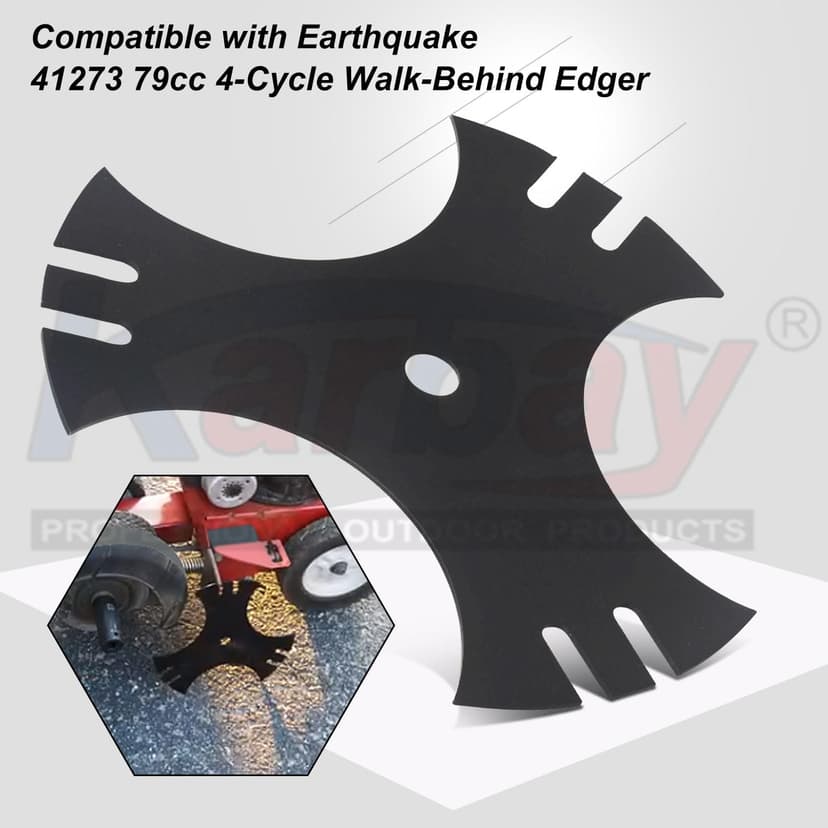2 Pack 79cc Tri-Tip Blade Compatible with Earthquake 41273 79cc 4-Cycle Walk-Behind Edger, Help Accomplish Lawn, Sidewalk and Driveway Edging Tasks