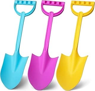 Beach Sand Shovels Toys, 16 Inch Heavy Duty Plastic Sand Spade Shovel for Kids Adults, Beach Sand Toy for Sandbox,Outdoor, Snow Scoop, Planting, Digging, Gardening, Summer Vacation 3 Pack