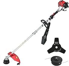 PowerSmart 25.4cc Gas Weed Wacker, 3-in-1 String Trimmer/Edger 16-Inch with 10-Inch Brush Cutter for Grass Cutting