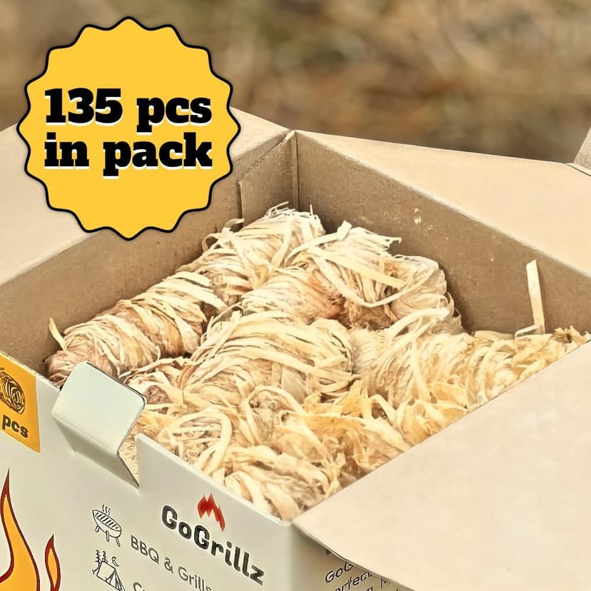 25pcs Fire Starter – Pine Wool & Natural Wax for Quick, Eco-Friendly Ignition of Grills, Fireplaces, Fire Pits & BBQs
