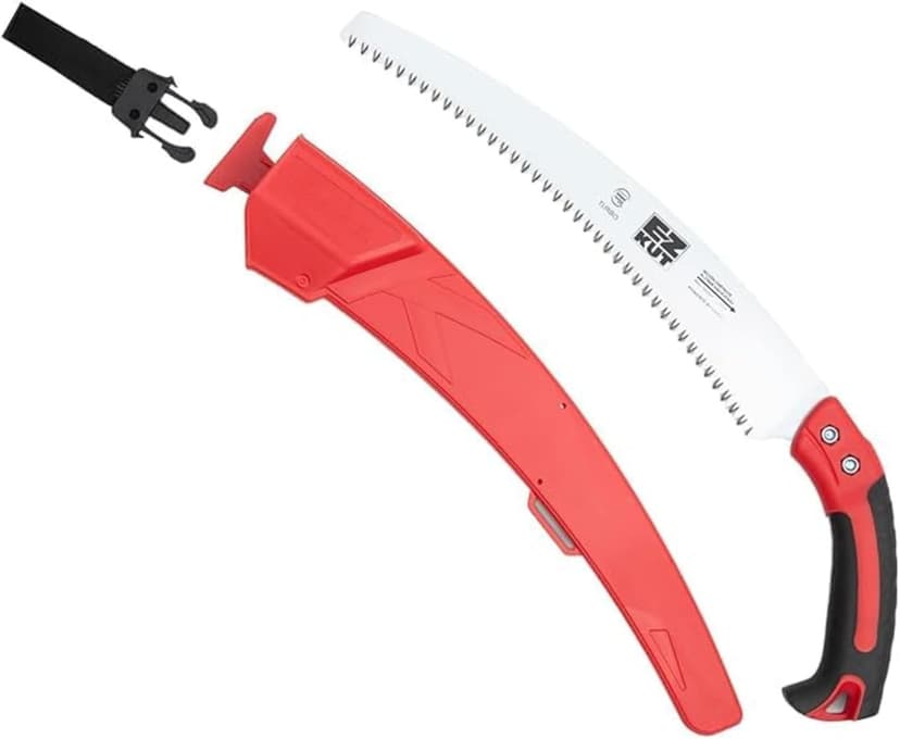 EZ Kut Kamikaze Saw Curved Blade with Scabbard - 19.3 Inch Heavy Duty Pruning - Carbon Hardened Steel Japanese Technology- Best Pruning Saw for Tree Trimming