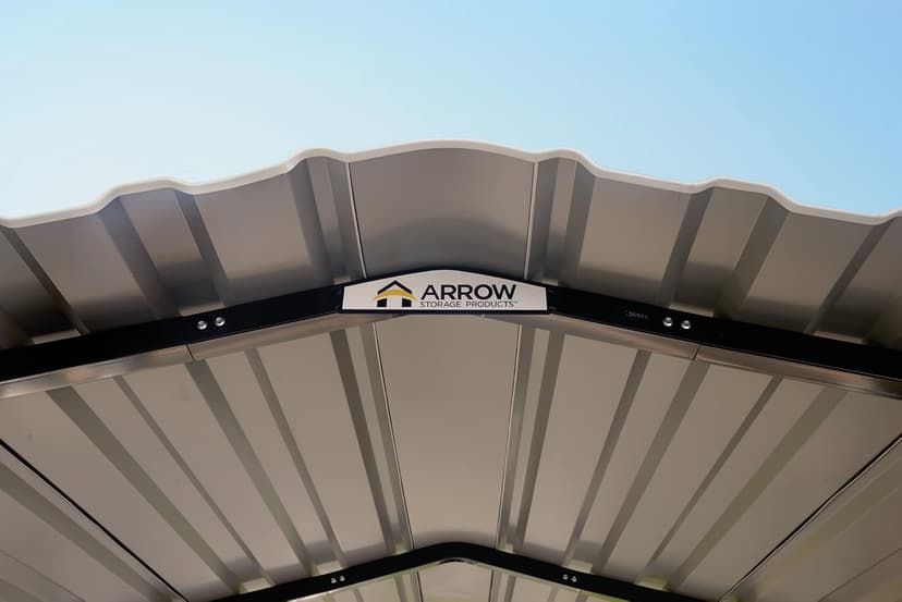Arrow 10x15x9 3 Sided Carport Charcoal