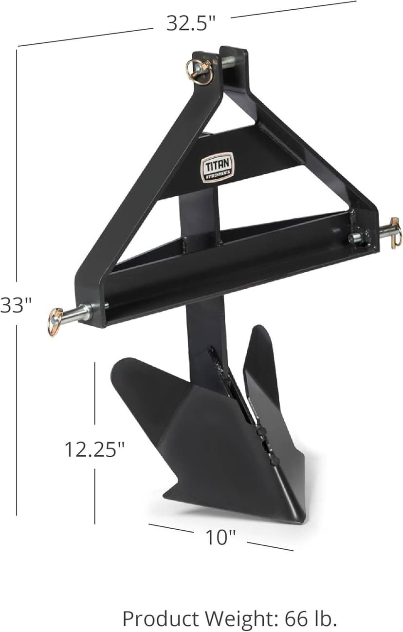 Titan Attachments Middle Buster for Category 1, 3-Point Quick Hitch Tractors, Furrows and Harvests Potatoes