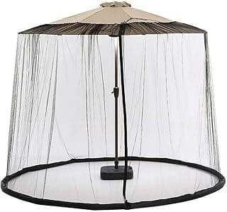 Amazing for less 9ft Patio Umbrella Bug Screen w/Zipper Door and Polyester Netting