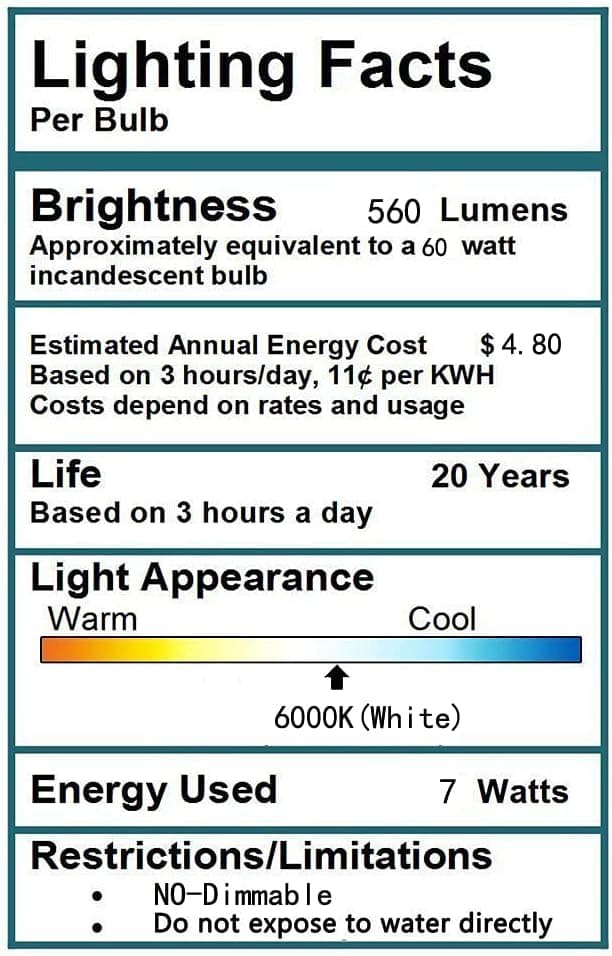 CTKcom 7W BR20 LED Light Bulb (4 Pack)- 2.5 inch 65W Equivalent Indoor/Outdoor Lighting Super Bright 6000K Daylight White 120° Beam Angle LED Indoor Flood Light Bulbs,UL Listed,E26 Base