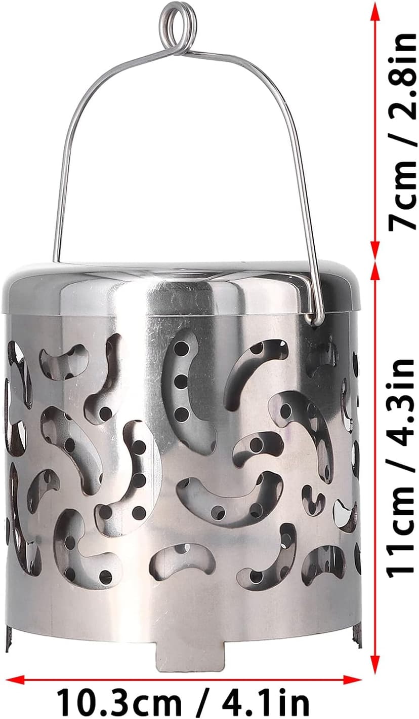 AMONIDA Tent Heater for Camping, Stainless Steel Mini Tent Heater Camping Heating Cover, for Outdoor Backpackers Hiking, Camping and Barbecue