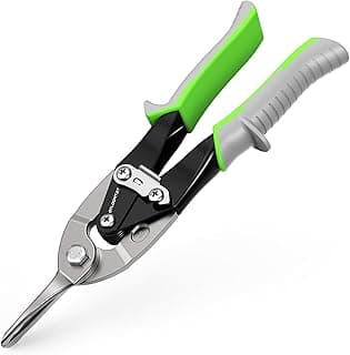 10 Inch Aviation Tin Snips - Heavy Duty Metal Cutting Shears with Safety Lock, Industrial Strength for Straight & Curved Cuts - Ideal for Sheet Metal, Copper, Metalworkers & Craftsmen