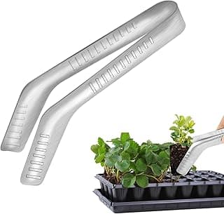 1PCS Seedling Transplant Tongs Stainless Steel Seedling Starters Remove Tongs Seedling Transplanting Tool Seedling Easy Transplanter with Anti-Slip Grasp Tips to Reduce Damage to Roots