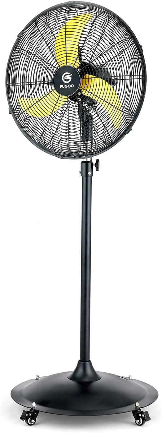 20'' Outdoor Quiet Oscillating Pedestal Fan With All Sealed Brushless DC Motor, 4-Speed Waterproof Outdoor Fan, Heavy Duty Industrial Floor Fans for House,Patios, Commercial, Garage, Warehouse