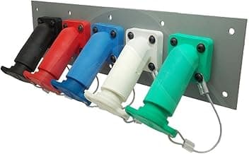 5 Position CAM Lock Panel, 400 Amp, 3 Phase 120/208V, Male, 45°, Double Set-Screw Connections with NEMA 3R Caps and Lanyards, Series 16 CAM Connectors, Power Distribution Panel
