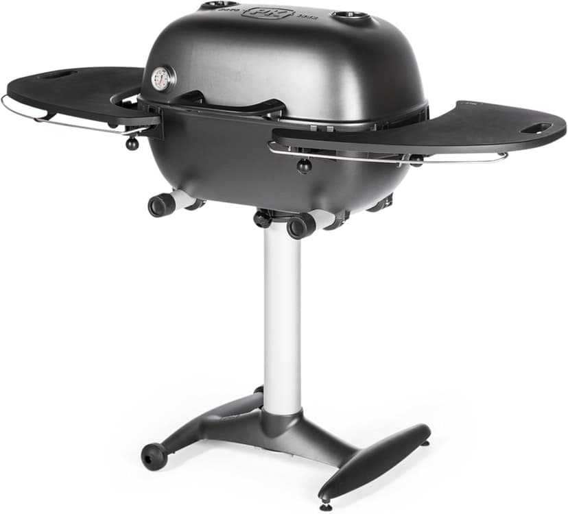PK Grills PK360 Portable Charcoal Grill and BBQ Smoker, Cast Aluminum Outdoor BBQ Grill, Portable Grill for Camping, Backyard Grilling, Park, Tailgating, Graphite
