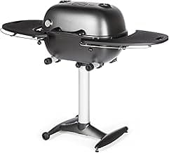 PK Grills PK360 Portable Charcoal Grill and BBQ Smoker, Cast Aluminum Outdoor BBQ Grill, Portable Grill for Camping, Backyard Grilling, Park, Tailgating, Graphite