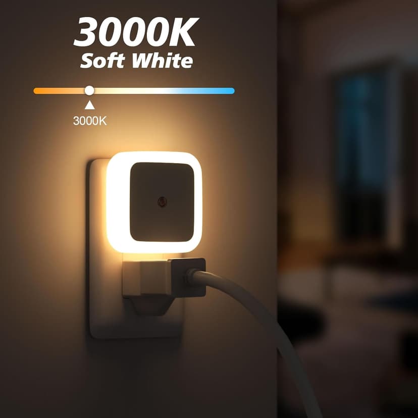 Sujeet Night Light, Night Lights Plug into Wall 8-Pack, Plug in Night Light, Dusk to Dawn Nightlight Led Night Lights for Bedroom, Bathroom, Hallway Warm White