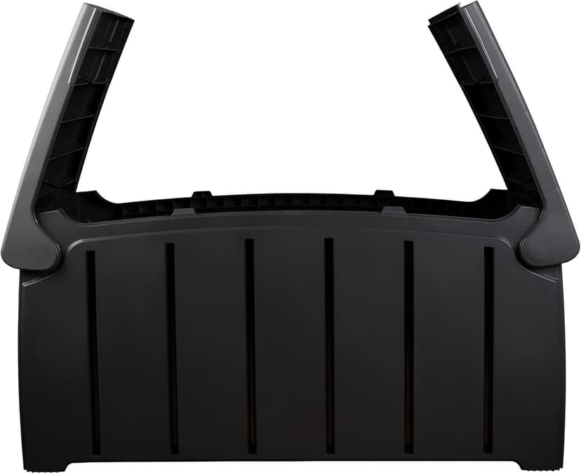 Products 85 Gallon (321L) Outdoor Storage Organization Bin, Patio Deck Box with Dual Door Lid for Garden, Pool, & Furniture Accessories, Black
