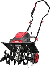 MZK 16-Inch 13.5-Amp Corded Electric Tiller/Cultivator, 8-inch tillling Depth with Adjustable Wheels, Foldable Electric Rototiller for Garden Soil Digging