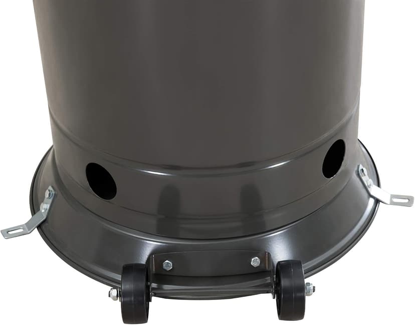Sunjoy 47,000 BTU Avanti Outdoor Portable Propane Heater for Patio and Garden with Safety Auto Shut Off Valve and Wheels, Gray