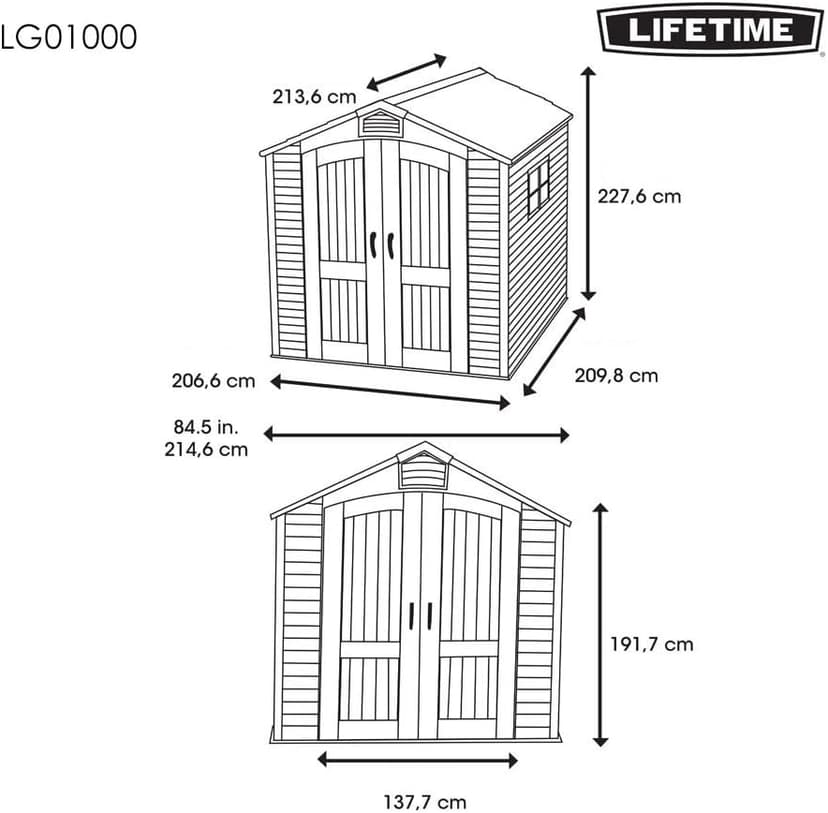 Lifetime 7' X 7' Outdoor Storage Shed