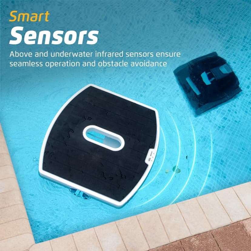 Dolphin Liberty 200 and Skimmi Cordless Robotic Pool Cleaning up to 33 FT - Wall Climbing Scrubber