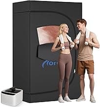 2 Person Sauna for Home, Extra Large Portable Steam Sauna Box for Relaxation with 4.1L Steamer Remote Control，600D Insulated Oxford Fabric（71" x 47.5" x31.5 ）