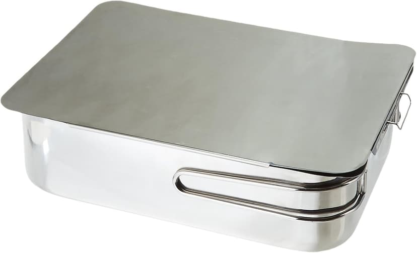 ExcelSteel Stainless Steel Stovetop Smoker, 14 1/2" X 10 1/2" X 4", Silver, Medium