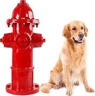 Large Dog Fire Hydrant Pee Post Statue with 4 Stakes, 25 Inch High Fake Fire Hydrant for Dogs to Pee On Puppy Pee Post Training Tool Yard Garden Indoor Lawn Ornament Outdoor Statue