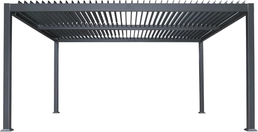 PURPLE LEAF Louvered Pergola 13' x 15' Large Patio Aluminum Pergola Modern Outdoor with Adjustable Roof for Deck Garden Yard Hardtop Gazebo