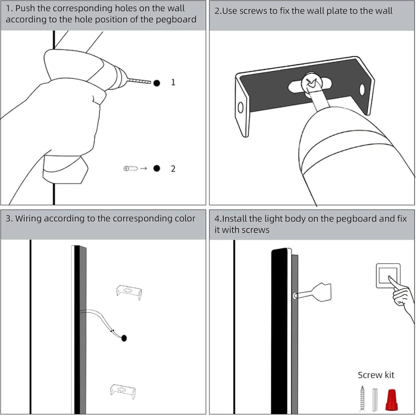 Modern Plug in Long Wall Sconce, 39" Black Matte LED Wall Lights, 20W Warm White 3000K Acrylic Indoor Wall lamp, with 59" Plug Cable for Bedroom, Living Room, Hallway
