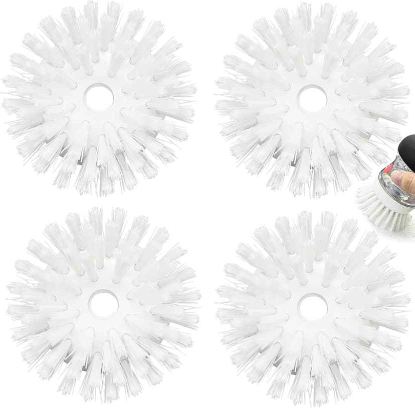 Palm Brush Refills for OXO Good Grips Soap Dispensing Dish Brush - 4 Pack Cleaning Replacement Brush Head for OXO Palm Brush(White)