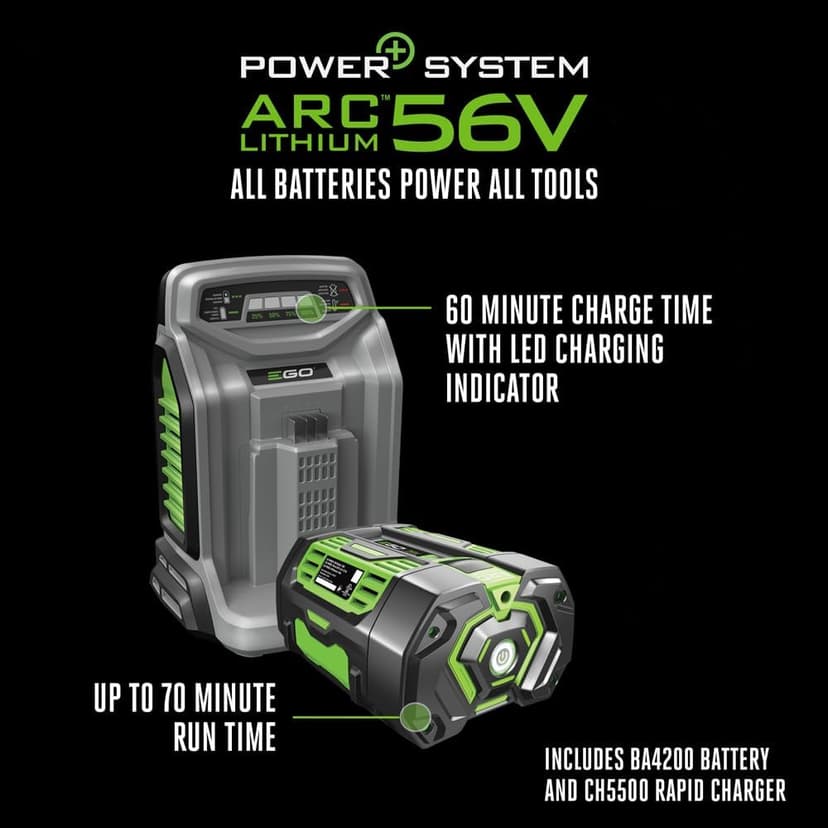 EGO Power+ LM2102SP 21-Inch Self-Propelled Lawn Mower 7.5Ah Battery and Rapid Charger Included