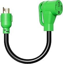 oviitech NEMA L5-30P to NEMA 14-50R RV Generator Adapter Power Cord, 250V, SJTW 10AWG*3C,30Amp Male to 50Amp Female Generator Conversion Adapter, Outdoor RV Camping, 1.5Ft, Green