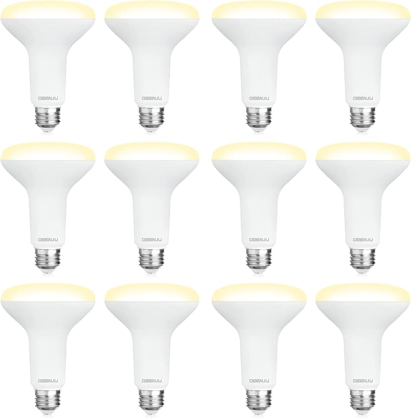 12 Pack BR30 LED Recessed Light Bulb, Dimmable Indoor Flood Light Bulbs CRI80 7W Equivalent 65W 2700K Soft White 650 Lumens, 15000 Lifetime Hours E26 Base LED Can Light Bulb, Flicker-Free