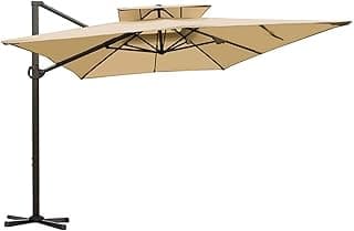 Garden Winds Replacement Canopy Top Cover for ABBA Offset Umbrella Umbrella - RipLock 350