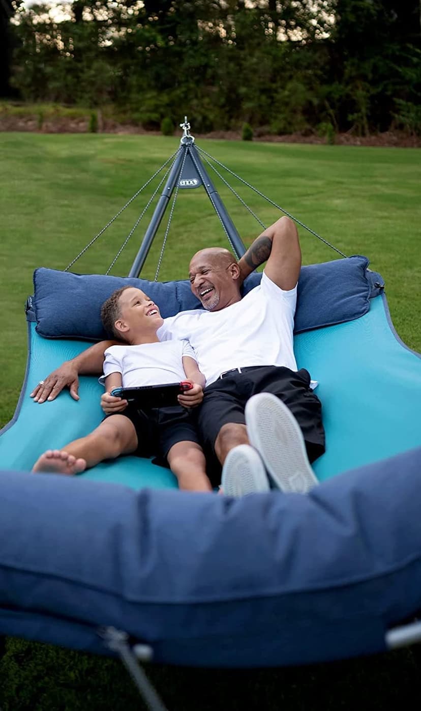 ENO SuperNest SL Hammock - 1 to 2 Person Backyard Hammock - Outdoor Patio Furniture for Backyard, Lawn, or Balcony - Coastal Blue