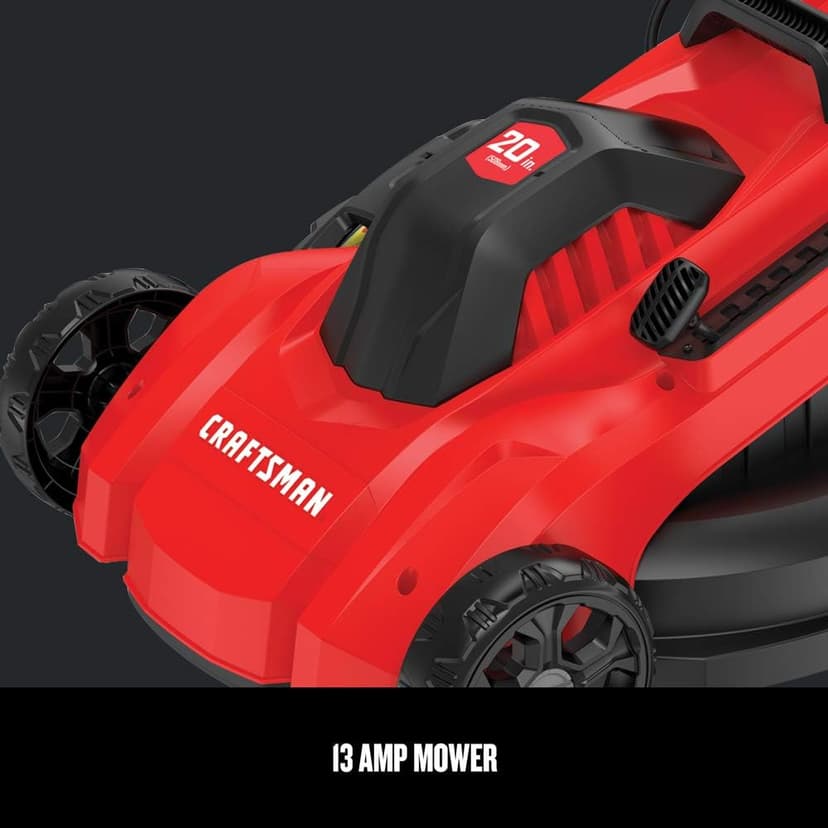 CRAFTSMAN Electric Lawn Mower, 20-Inch, Corded, 13-Ah (CMEMW213), Red