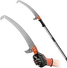 Walensee Pole Saws for Tree Trimming 10FT Lightweight Manual Stainless Steel Extension High Pole Pruning Pole Saw with Blade for Trimmer Branches Pole Cutter Pole Pruner at Forestry Yard Garden Patios