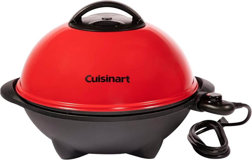 Cuisinart Indoor/Outdoor Electric Grill, 2-in-1 Portable BBQ with Non-Stick Cooking Surface, Electric Grill Outdoor with Adjustable Heat, Stand/Tabletop Options for Cookouts, Barbecues, Small Spaces