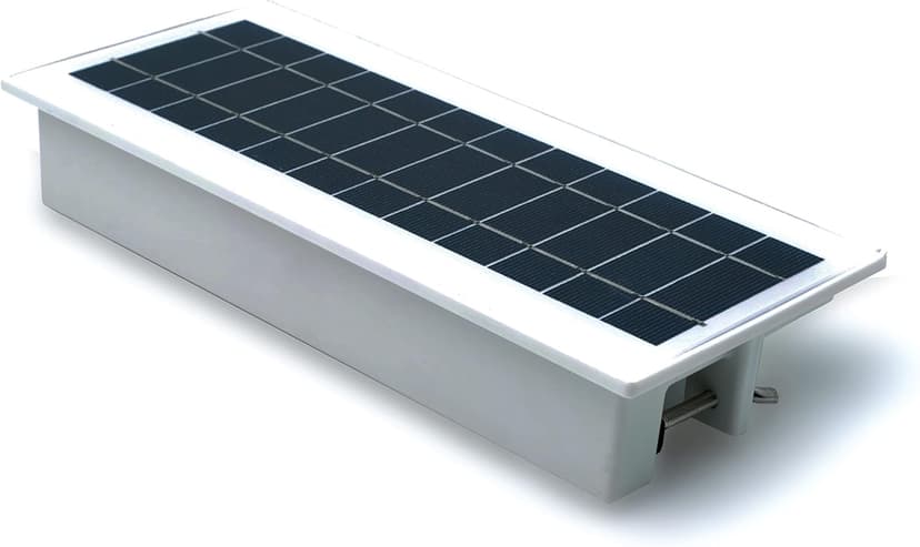 STKR Concepts EZ Home Security Solar Flood Gutter Light White