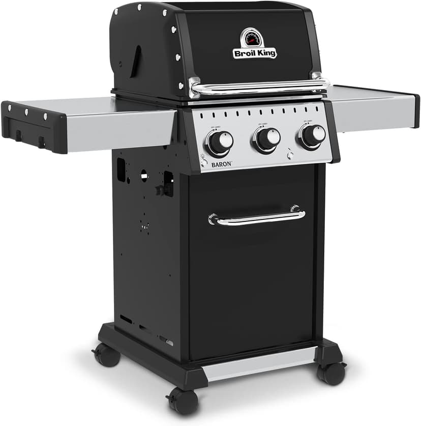 Broil King 874214 Baron 320 Pro, Liquid Propane (LP), Stainless Steel, Black