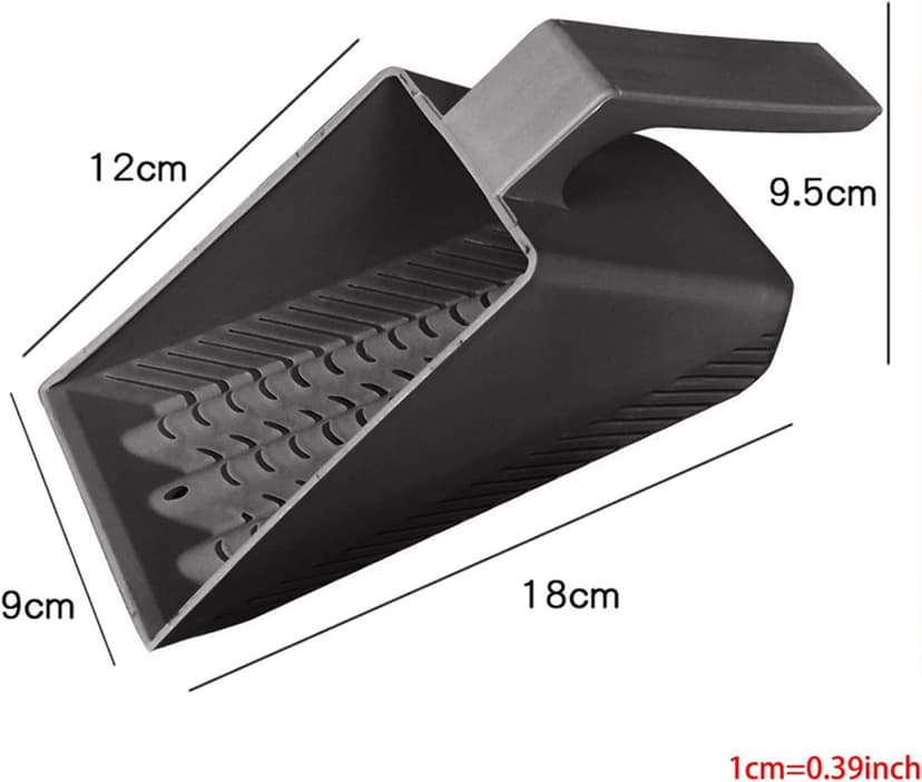 Aquarium Fish for Gravel Sand Scoop Shovel Scraper Cleaning Pan Gray Aquarium Sand