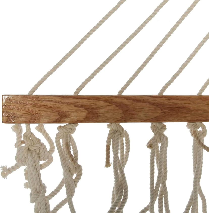 Original Pawleys Island 13OC Original Deluxe Cotton Rope Hammock with Free Extension Chains & Tree Hooks, Handcrafted in The USA