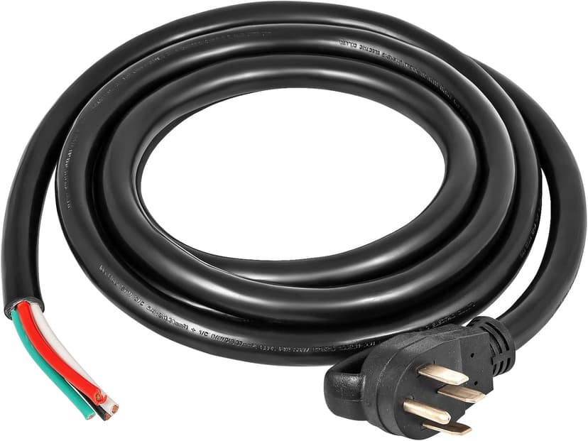 VEVOR 15 FT 50 Amp Generator Extension Cord 4 Wire 6 Gauge STW 6/3+8/1, 125V 250V Generator Power Cord N14-50P & SS2-50R with Portable Handle