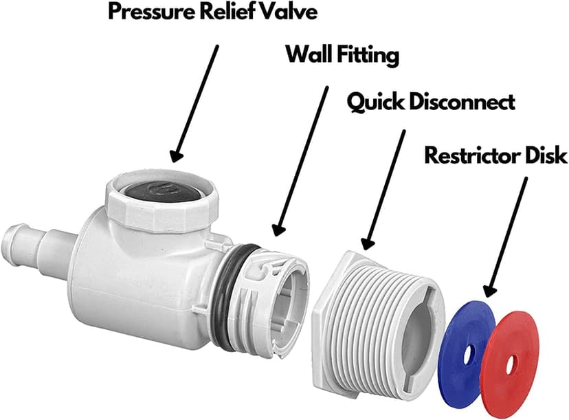 ATIE Pool Cleaner Universal Wall Fitting UWF Connector Assembly 9-100-9001/Wall Fitting Complete EW22 Replacement for Zodiac Polaris 280 380 3900 Sport and Pentair Legend Letro Platinum Pool Cleaners