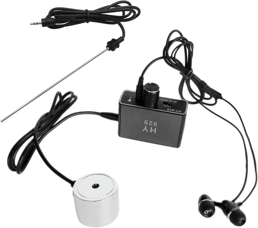 Water Leakage Detection,Water Pipe Leak Detector Sensor Water Pipe Tube Leakage Monitor Tester Kit with Dual Probes Earphone High Sensitivity Water Pipeline Locator Accessory Kit