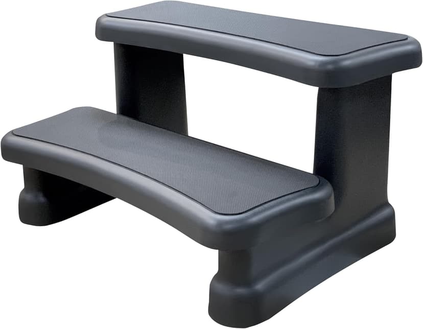 CO. Universal Step for hot tubs, 2 Steps, 28.35" x 20" x 15.75" High, Entry aid spa Step, Non-Slip and Portable, hot tub and spa Accessories
