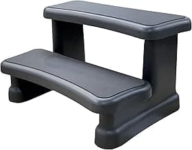 CO. Universal Step for hot tubs, 2 Steps, 28.35" x 20" x 15.75" High, Entry aid spa Step, Non-Slip and Portable, hot tub and spa Accessories