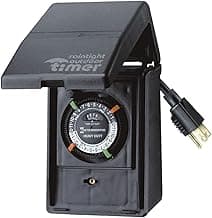 Intermatic P1121 Heavy Duty Outdoor Timer 15 Amp/1 HP for Pumps, Aerators, Heaters, Holiday Decorations and Landscape Lighting , Black