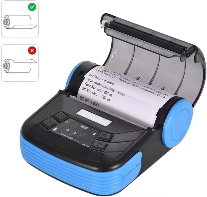 NOT for iOS/ipad/MAC/iPod, only Compatible with Android/Windows,80mm Portable Bluetooth Receipt Thermal Printer Wireless Ticket Bill Invoice pos Printer for Small Business