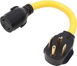 ONETAK NEMA 14-30P to L14-30R 120V/240V 30 Amp 4 Prong Male Plug to Twist Lock 4 Prong Female Outlet Receptacle Welder Generator Dryer EV Charger Power Cord Adapter Adaptor